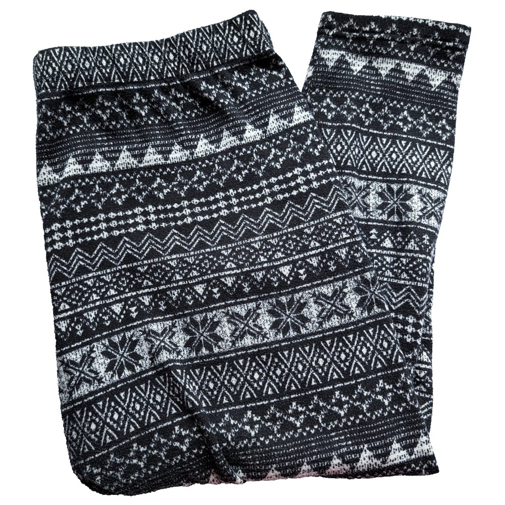 Faded Glory Stretch 3X Leggings Black & White Geometric VTG Y2K High Rise